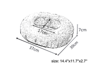 Het ovale Vierkante Draagbare Hoofdkussen van de het Kussendoughnut van Gelseat voor Hemorroïden
