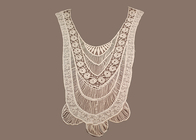 Ivoor Hand borduurwerk Dyeable 100 katoen haak Lace kraag stof voor Lady kleding