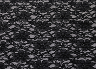 Black Black Jacquard Nylon spandex geborduurd vrouwen jurk kant Trim Fabric
