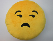 De Gele Ronde Kussens van Emojiemoticon en Hoofdkussens Gevuld Pluchestuk speelgoed