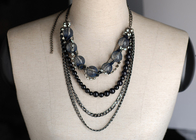 Vrouwelijke OEM gepersonaliseerde keten handgemaakte kettingen met Blue Pearl