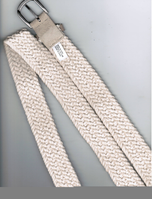 Douane van de Katoenen de doekriemen vlechtenmanier voor vrouwen, 3 - 5cm breedte witte riem
