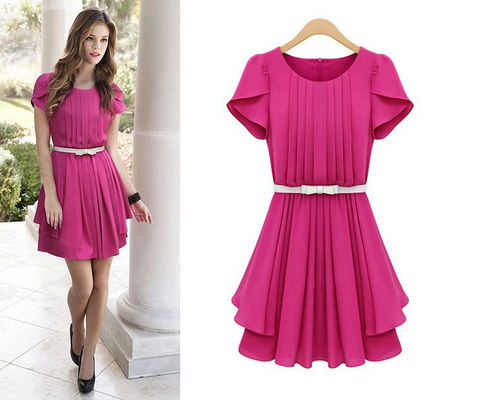 Van de de Kledings Sleeveless Zomer van volwassenenvrouwen de Toevallige Bescheiden Kleding met Riem
