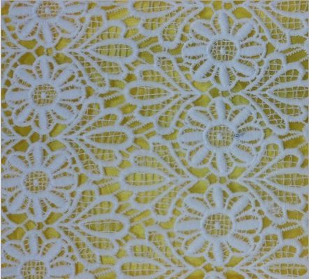 In orde makende polyester/rayonhuwelijk Geborduurde Kantstof voor In water oplosbare dame,