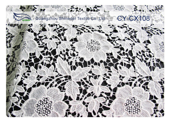 Nylon Katoen Geborduurde Kantstof met 120cm Breedte CY-CX108