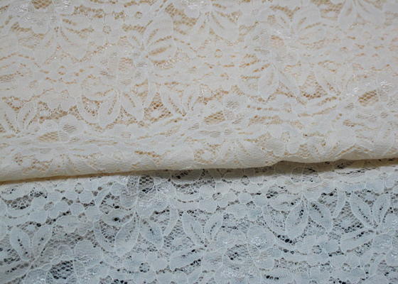 Witte Elastische Kantstof voor Stoffering