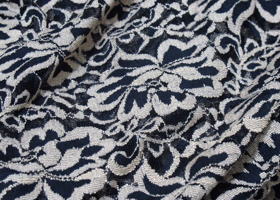 Nylon Elastische het Kantstof van de douanebloem voor Stofferingsoem/ODM CY-LW0790