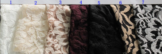 Nylon Elastische het Kantstof van de douanebloem voor Stofferingsoem/ODM CY-LW0790