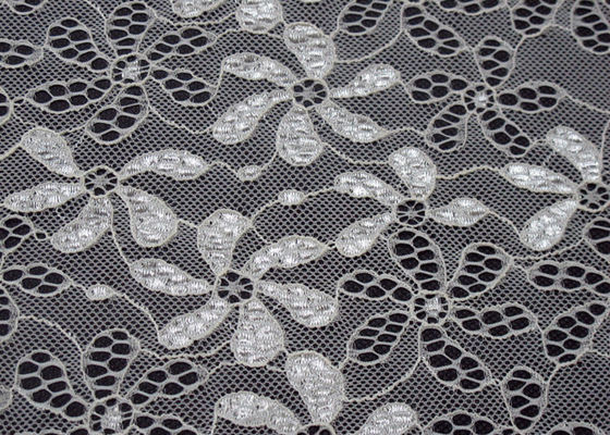 90% Nylon + 10% Spandex Stof van het Bloem de Elastische Kant voor Nachthemden CY-LW0795