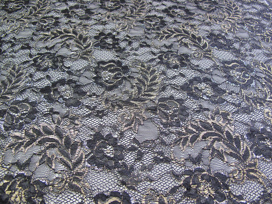 Uitstekende Metaal Bloemen het Kantstof syd-0002 van Tulle van de Kantstof Blauwe, Nylon