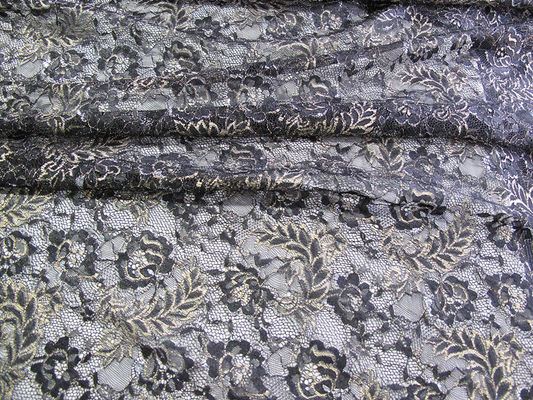 Uitstekende Metaal Bloemen het Kantstof syd-0002 van Tulle van de Kantstof Blauwe, Nylon