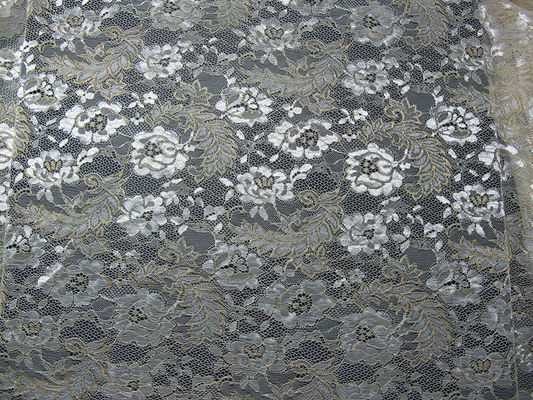 Uitstekende Metaal Bloemen het Kantstof syd-0002 van Tulle van de Kantstof Blauwe, Nylon