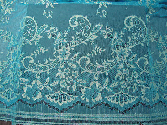 Uitstekende Metaal Bloemen het Kantstof syd-0002 van Tulle van de Kantstof Blauwe, Nylon