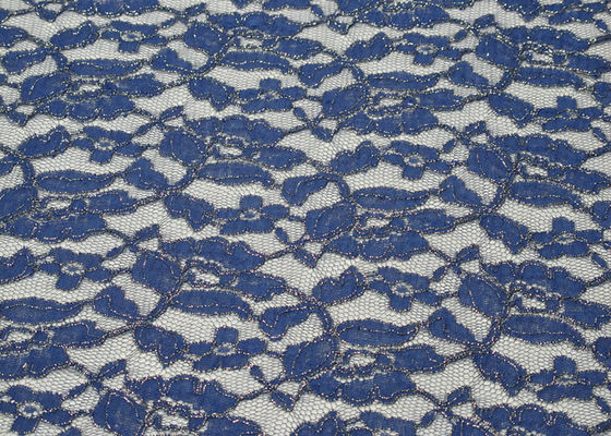 Milieuvriendelijke Metaal Katoenen van de Kantstof Blauwe, Nylon Kantstof CY-LW0791