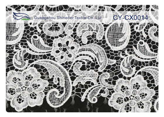 OEM/ODM Stof van het Douane de Nylon Geborduurde Kant voor Kleding CY-CX0014