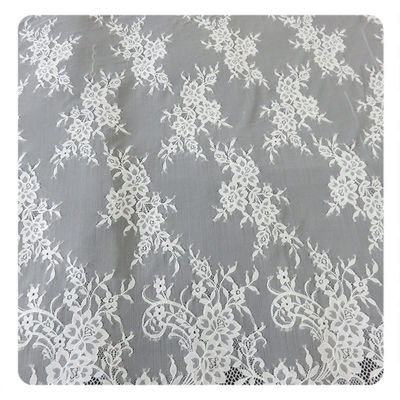 De mooie witte Nylon Versiering van het Wimper Elastische Kant/Decoratieve Kantversiering