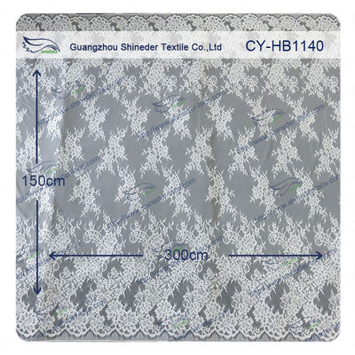 De mooie witte Nylon Versiering van het Wimper Elastische Kant/Decoratieve Kantversiering