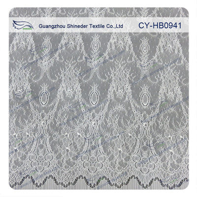 Elastische Kantstof van Spandex & Nylon met Elliptisch Weinig Bloempatroon
