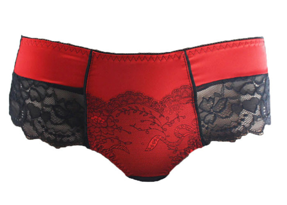 Het vrij Comfortabele Damesslipje van Boyshort van de Kantversiering met Mooi Satijn bij Voorzijde