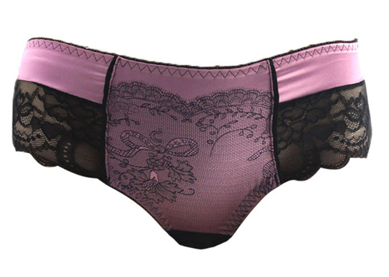 Het vrij Comfortabele Damesslipje van Boyshort van de Kantversiering met Mooi Satijn bij Voorzijde