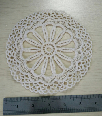 Het natuurlijke van het het Flard Decoratieve Kant van de Kleurencirkel van de Versieringsqmilch In water oplosbare Kant