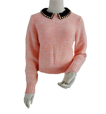 De roze Sweaters van de de Damestrui van de kraag afneembare verbindingsdraad voor de Herfst, de Winter