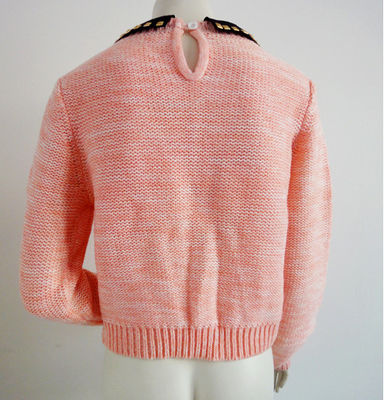 De roze Sweaters van de de Damestrui van de kraag afneembare verbindingsdraad voor de Herfst, de Winter