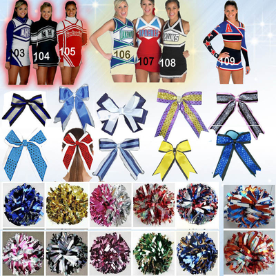 Van de de Bergkristallenjeugd van het toejuichingteam de Metaalkleding van Cheerleading met Bogen