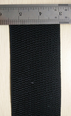 Zwarte Geweven Elastische Singelbandnylon/Spandex voor Kledingstuk in“ Breedte 2.5