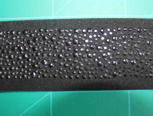 5cm Zwarte Elastische Singelbandnylon en Spandex met Bergkristal