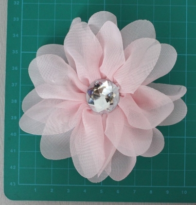 Corsage van de chiffon het kunstmatige roze bloem