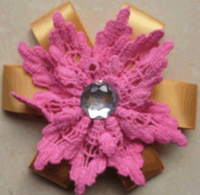 Van de katoenen die het Corsage kant Kunstbloem voor kleren, met de hand gemaakte geweven bloemen wordt geweven