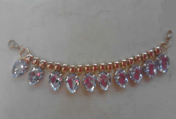 Met de hand gemaakte halsband van het manier de Duidelijke bergkristal met SGS van de glasparel