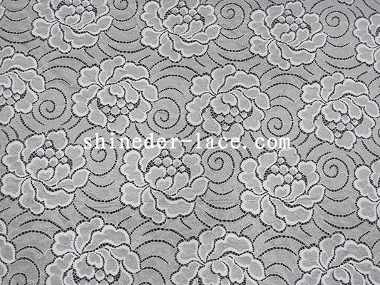 Eenvoudige/Elegante Katoenen van het Bloempatroon Nylon Kantstof voor Manierbrij syd-0171