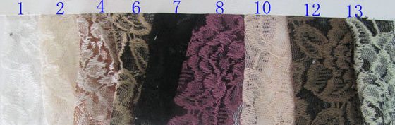Zwarte Bloem Katoenen Nylon Kantstof, 65% Nylon + 35% Katoen CY-LW0016